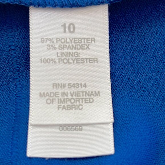 Bisou Bisou Blue BodyCon Stretch Knit Dress. Size 10 - Picture 8 of 10